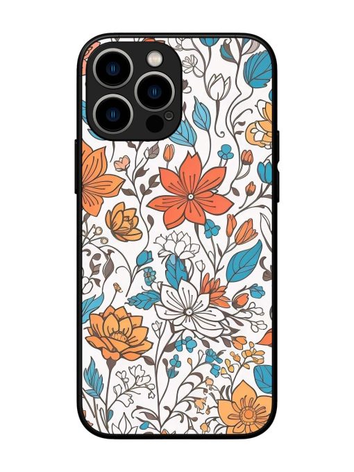 Floral Symphony Glossy Soft Edge Case for Apple Iphone 13 Pro Max Chachhi