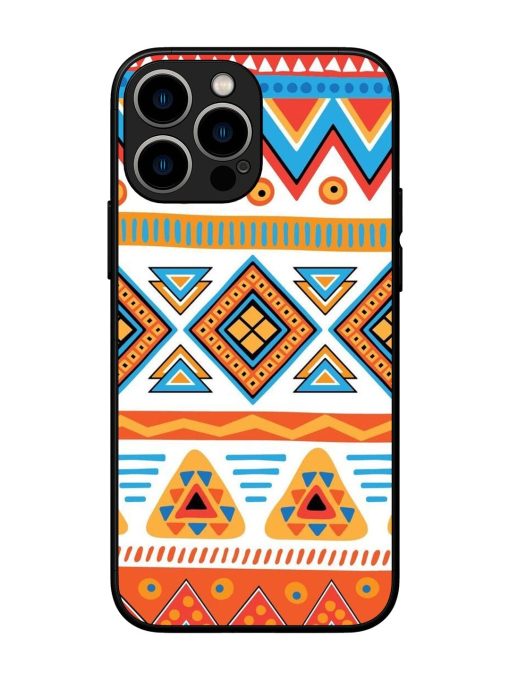 Vibrant Tribal Pattern Glossy Soft Edge Case for Apple Iphone 13 Pro Max Chachhi