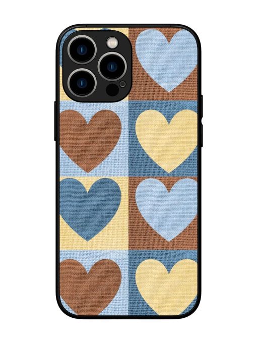 Hearts On Canvas Glossy Soft Edge Case for Apple Iphone 13 Pro Max Chachhi