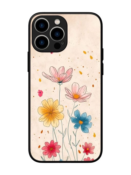 Delicate Bloom Glossy Soft Edge Case for Apple Iphone 13 Pro Max Chachhi