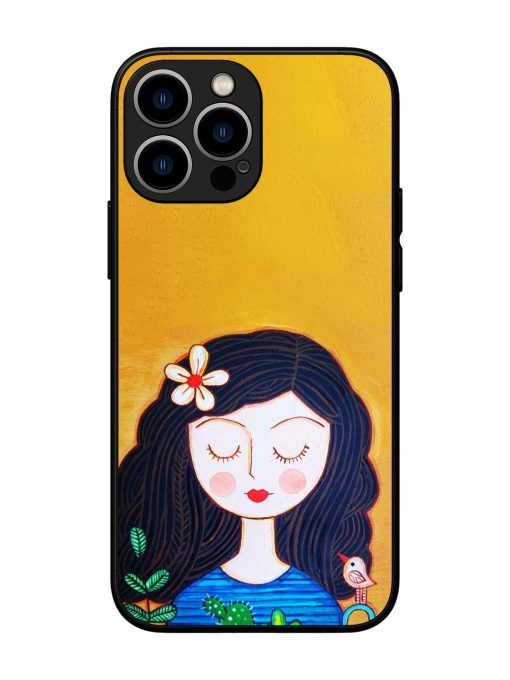 Girl Illustration Glossy Soft Edge Case for Apple Iphone 13 Pro Max Chachhi