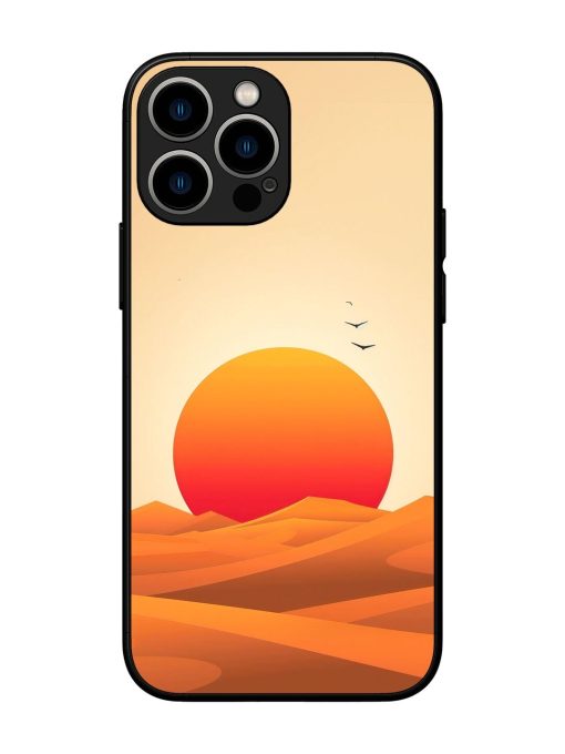 Desert Sunset Glossy Soft Edge Case for Apple Iphone 13 Pro Max Chachhi