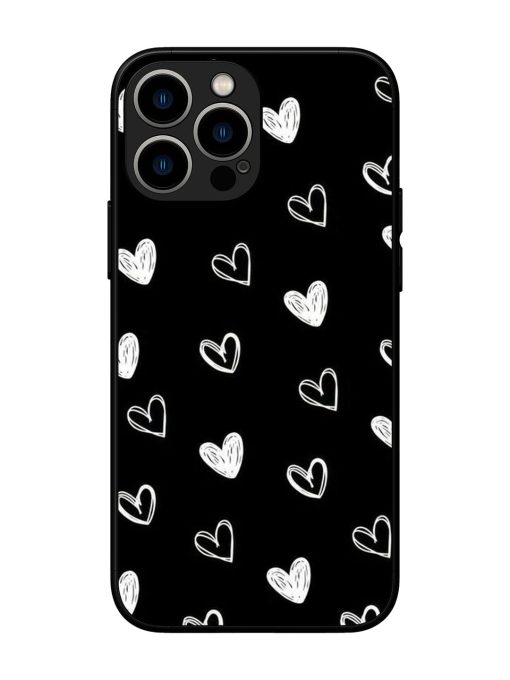 Scattered Hearts Glossy Soft Edge Case for Apple Iphone 13 Pro Max Chachhi