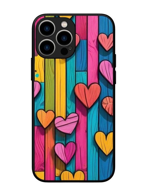 Rainbow Of Hearts Glossy Soft Edge Case for Apple Iphone 13 Pro Max Chachhi