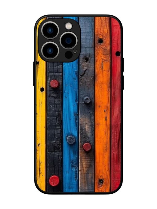 Rainbow Plank Glossy Soft Edge Case for Apple Iphone 13 Pro Max Chachhi