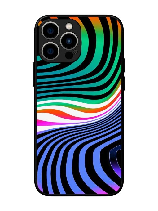 Psychedelic Waves Glossy Soft Edge Case for Apple Iphone 13 Pro Max Chachhi