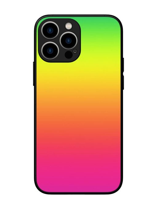 Rainbow Gradient Glossy Soft Edge Case for Apple Iphone 13 Pro Max Chachhi