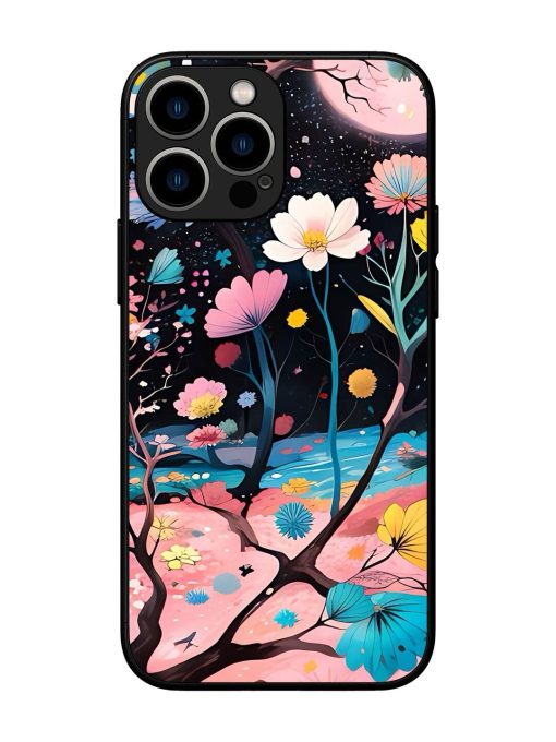 Cosmic Bloom Glossy Soft Edge Case for Apple Iphone 13 Pro Max Chachhi