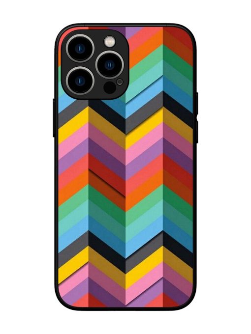 Colorful Zigzag Glossy Soft Edge Case for Apple Iphone 13 Pro Max Chachhi