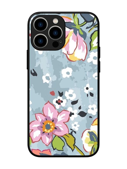 Floral Fantasy Glossy Soft Edge Case for Apple Iphone 13 Pro Max Chachhi