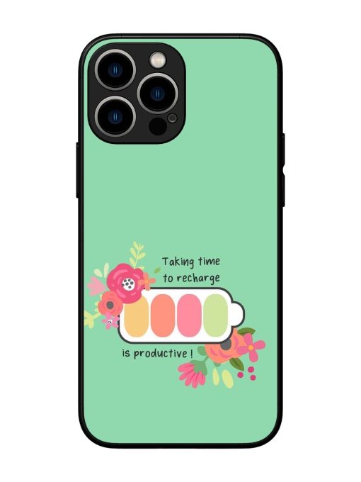 Recharge And Bloom Glossy Soft Edge Case for Apple Iphone 13 Pro Max Chachhi