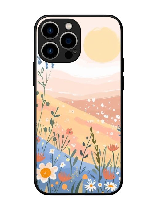 Golden Hour Blooms Glossy Soft Edge Case for Apple Iphone 13 Pro Max Chachhi