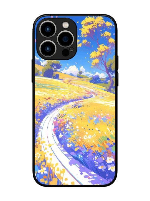 Vibrant Spring Meadow Glossy Soft Edge Case for Apple Iphone 13 Pro Max Chachhi