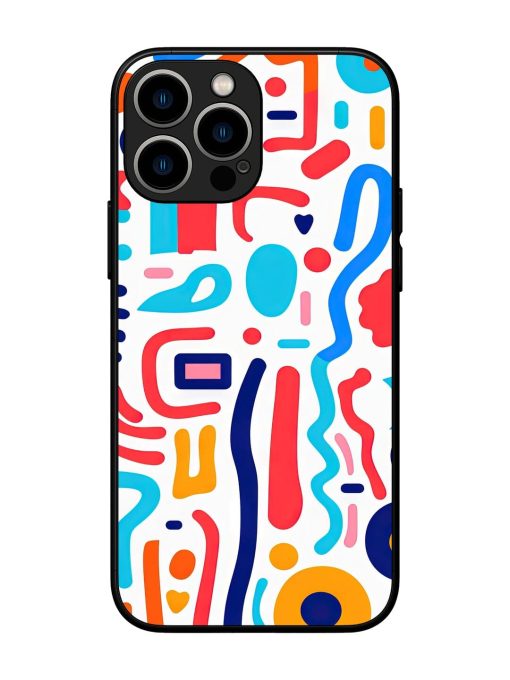 Whimsical Doodle Chaos Glossy Soft Edge Case for Apple Iphone 13 Pro Max Chachhi