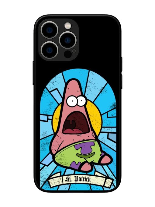 St. Patrick'S Day Stained Glass Patrick Star Glossy Soft Edge Case for Apple Iphone 13 Pro Max Chachhi