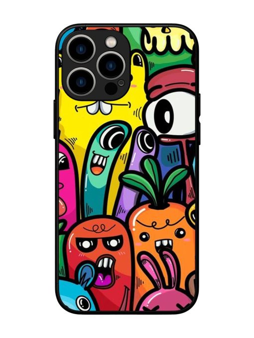 Whimsical Doodle Chaos Glossy Soft Edge Case for Apple Iphone 13 Pro Max Chachhi