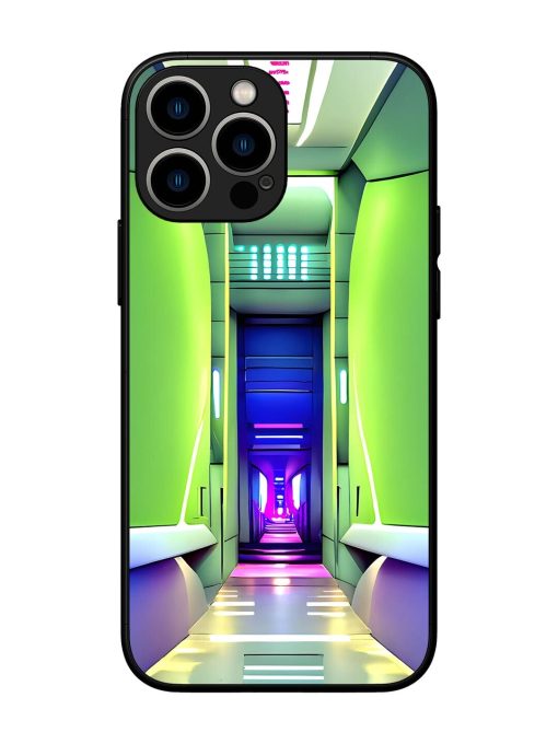 Neon Corridor Glossy Soft Edge Case for Apple Iphone 13 Pro Max Chachhi