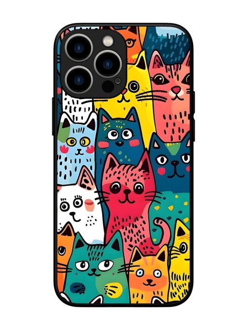 Feline Frenzy Glossy Soft Edge Case for Apple Iphone 13 Pro Max Chachhi