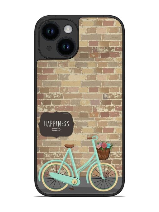 Pedaling Towards Happiness Glossy Soft Edge Case for Apple Iphone 14 Chachhi