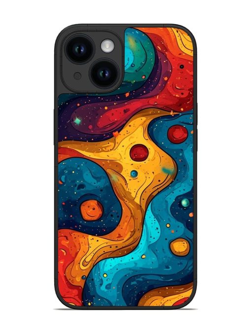 Cosmic Swirl Glossy Soft Edge Case for Apple Iphone 14 Chachhi