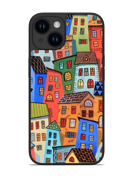 Rainbow House Glossy Soft Edge Case for Apple Iphone 14