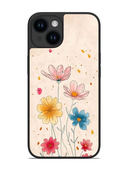 Delicate Bloom Glossy Soft Edge Case for Apple Iphone 14 Chachhi