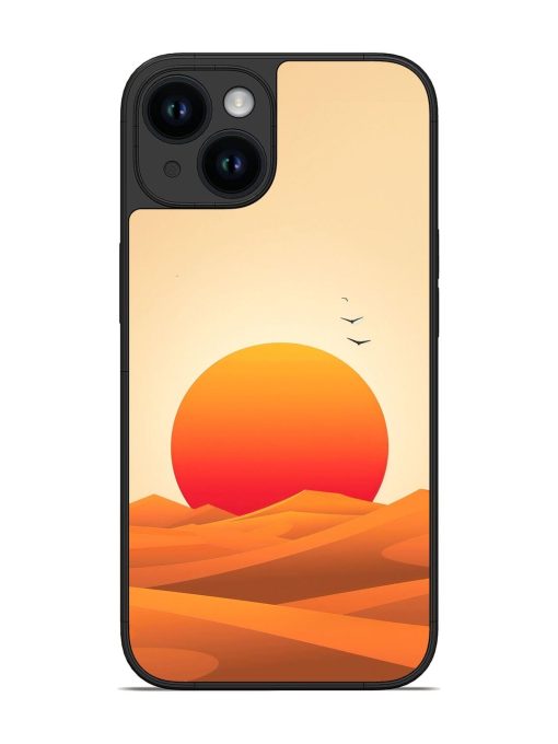 Desert Sunset Glossy Soft Edge Case for Apple Iphone 14 Chachhi