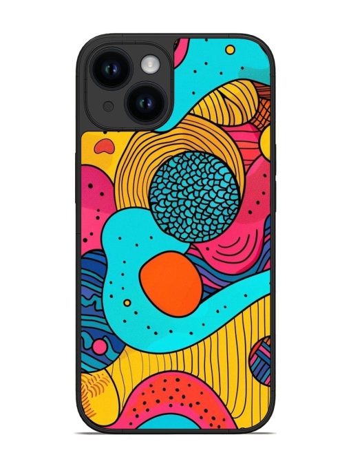 Psychedelic Patterns Glossy Soft Edge Case for Apple Iphone 14 Chachhi