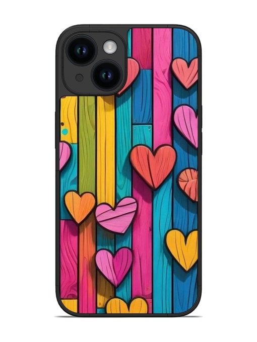 Rainbow Of Hearts Glossy Soft Edge Case for Apple Iphone 14 Chachhi