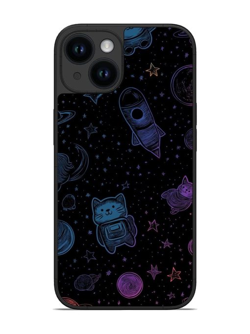 Cosmic Cat Chaos Glossy Soft Edge Case for Apple Iphone 14 Chachhi