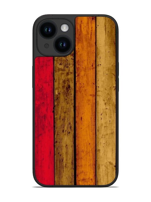 Colorful Woodgrain Glossy Soft Edge Case for Apple Iphone 14 Chachhi