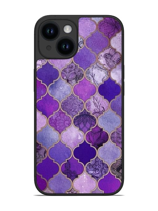 Purple Mosaic Magic Glossy Soft Edge Case for Apple Iphone 14 Chachhi