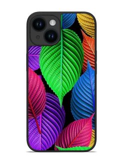 Rainbow Leaf Symphony Glossy Soft Edge Case for Apple Iphone 14