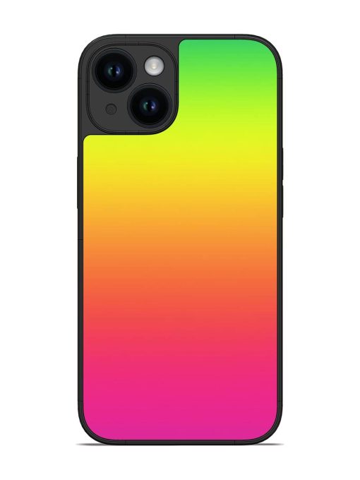 Rainbow Gradient Glossy Soft Edge Case for Apple Iphone 14 Chachhi