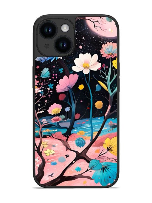 Cosmic Bloom Glossy Soft Edge Case for Apple Iphone 14 Chachhi