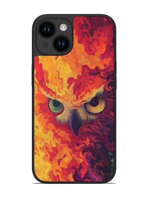 Fiery Owl Glossy Soft Edge Case for Apple Iphone 14 Chachhi