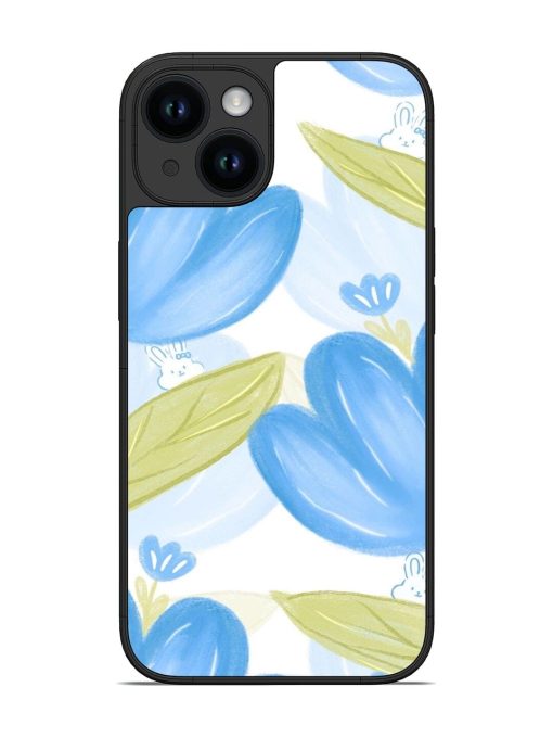 Bunny'S Blue Garden Glossy Soft Edge Case for Apple Iphone 14 Chachhi