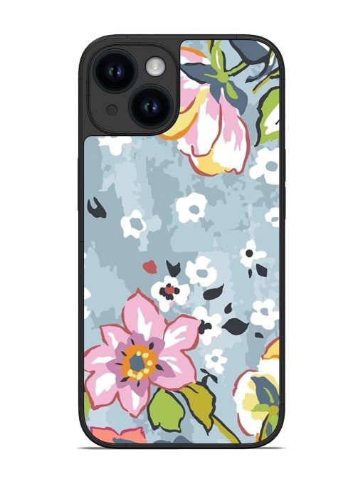 Floral Fantasy Glossy Soft Edge Case for Apple Iphone 14 Chachhi