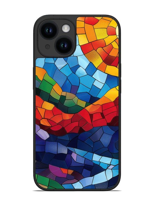 Mosaic Sunset Glossy Soft Edge Case for Apple Iphone 14 Chachhi