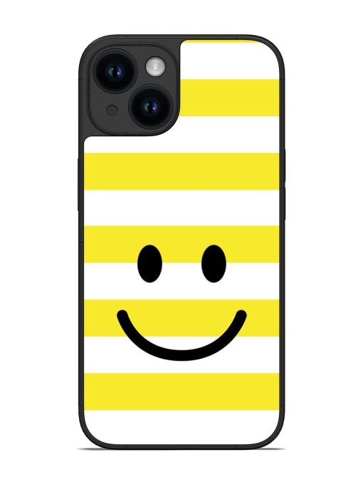 Smiling Stripes Glossy Soft Edge Case for Apple Iphone 14 Chachhi