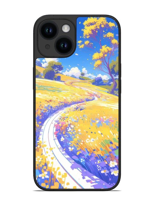 Vibrant Spring Meadow Glossy Soft Edge Case for Apple Iphone 14 Chachhi