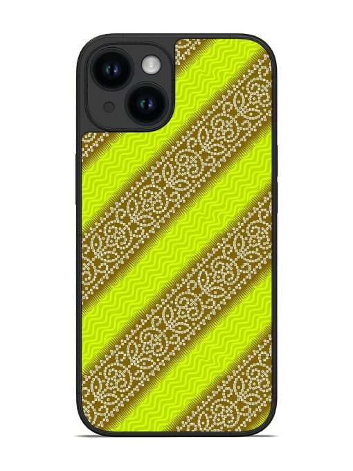 Golden Bandana Bliss Glossy Soft Edge Case for Apple Iphone 14 Chachhi