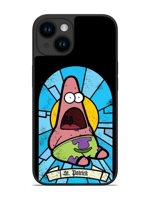 St. Patrick'S Day Stained Glass Patrick Star Glossy Soft Edge Case for Apple Iphone 14 Chachhi