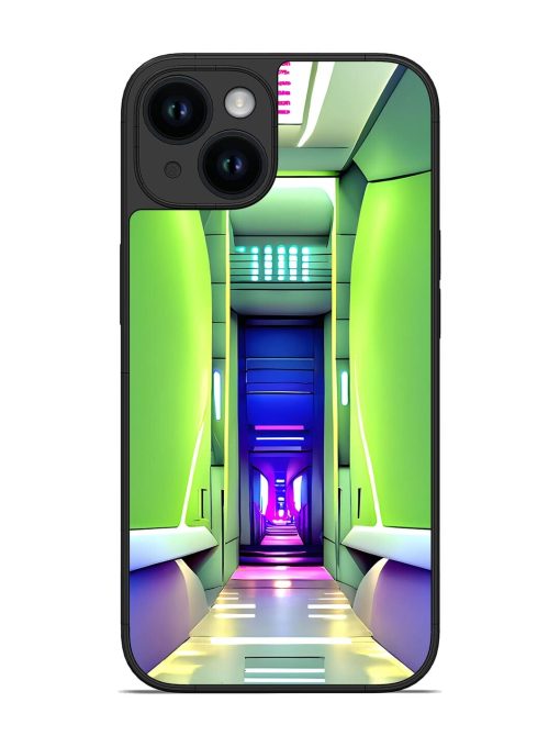 Neon Corridor Glossy Soft Edge Case for Apple Iphone 14 Chachhi