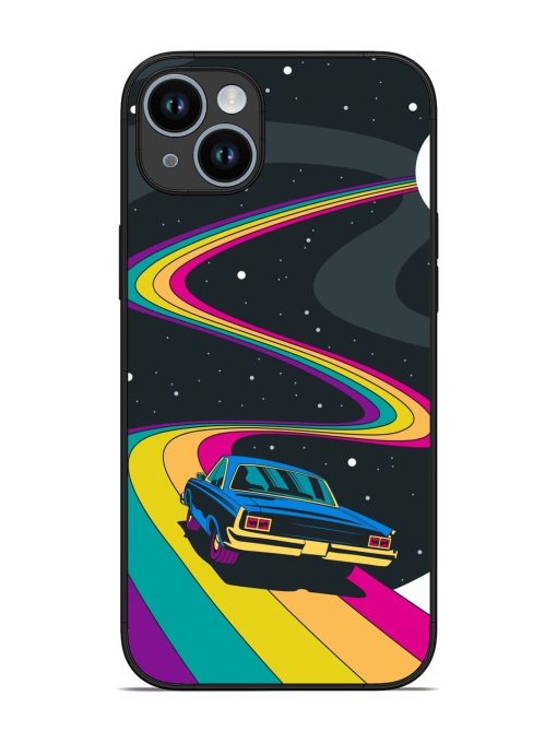 Rainbow Road Glossy Soft Edge Case for Apple Iphone 14 Plus Chachhi