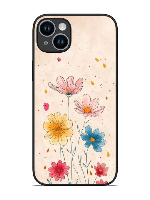 Delicate Bloom Glossy Soft Edge Case for Apple Iphone 14 Plus Chachhi