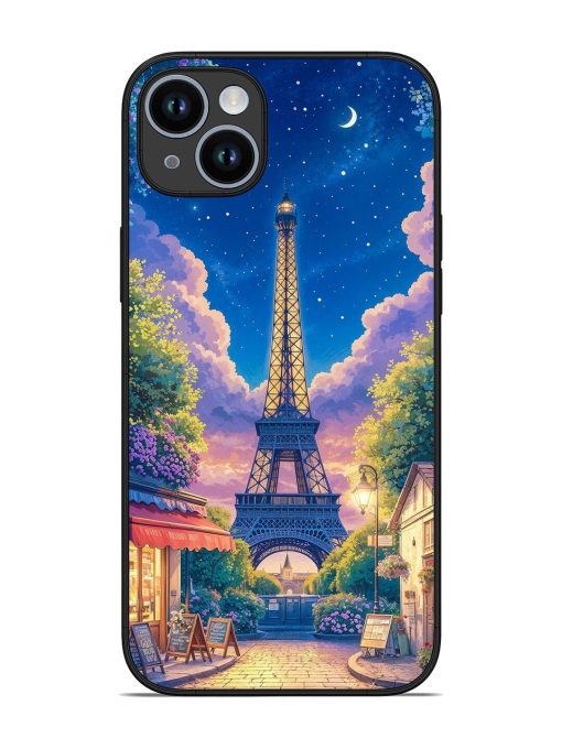 Twilight In Paris Glossy Soft Edge Case for Apple Iphone 14 Plus Chachhi