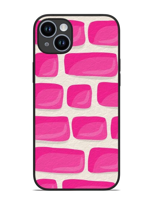 Pink Brick Wall Glossy Soft Edge Case for Apple Iphone 14 Plus Chachhi