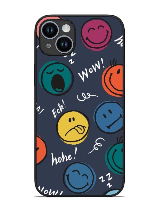 Emoticon Parade Glossy Soft Edge Case for Apple Iphone 14 Plus Chachhi