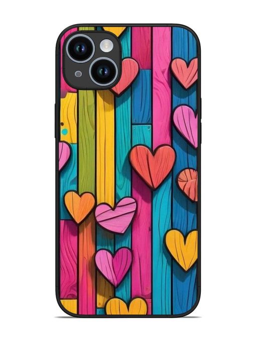 Rainbow Of Hearts Glossy Soft Edge Case for Apple Iphone 14 Plus Chachhi